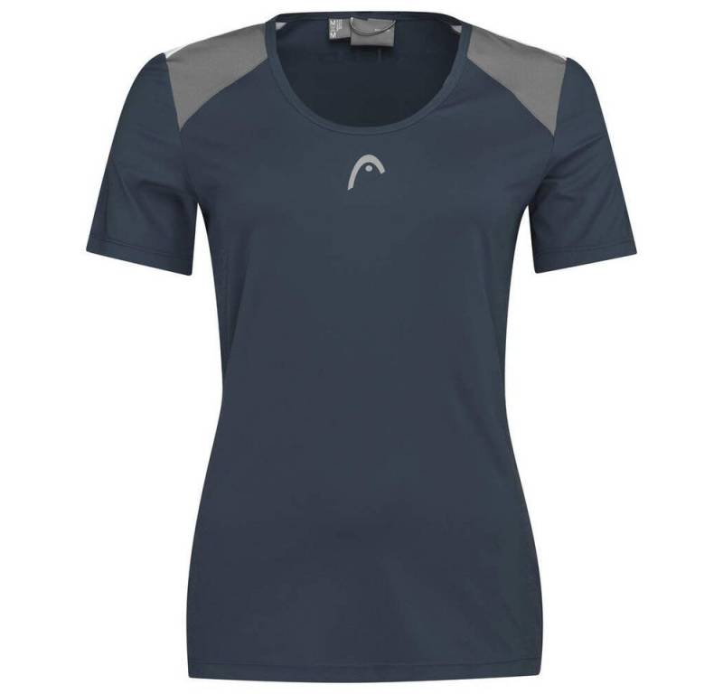 Head Tennisshirt Club 22 Tech (Moisture Transfer Microfiber Technologie) navyblau Damen von Head