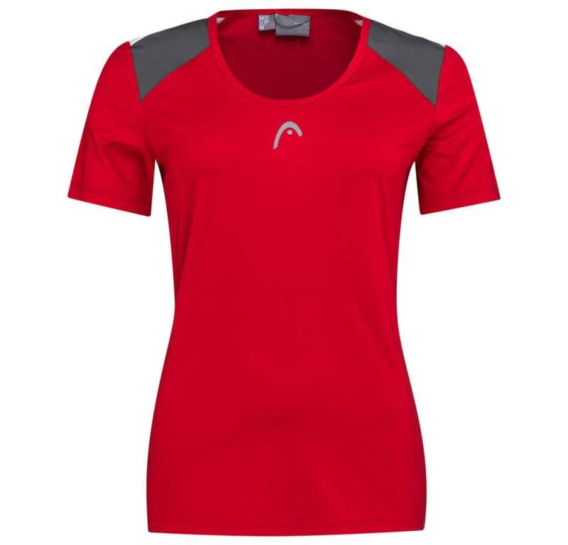 Head Tennisshirt Club 22 Tech (Moisture Transfer Microfiber Technologie) rot Damen von Head