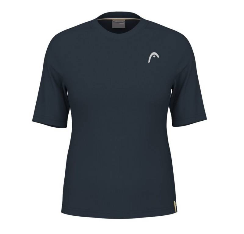 Head Tennisshirt Performance 2024 (Polyester-Jacquard, schnelltrocknend) navyblau Damen von Head