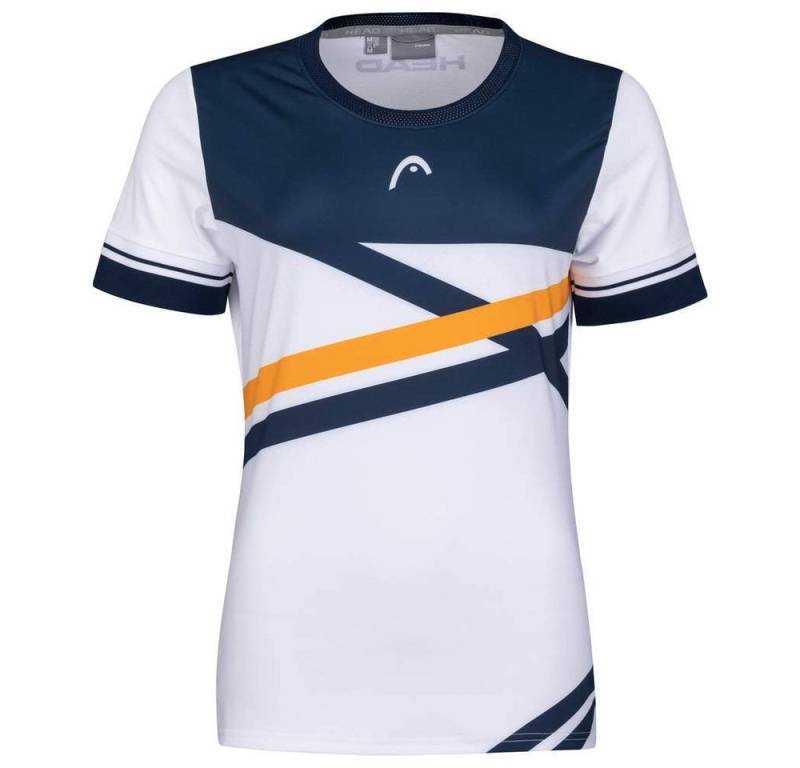 Head Tennisshirt Performance weiss/dunkelblau/orange Damen von Head