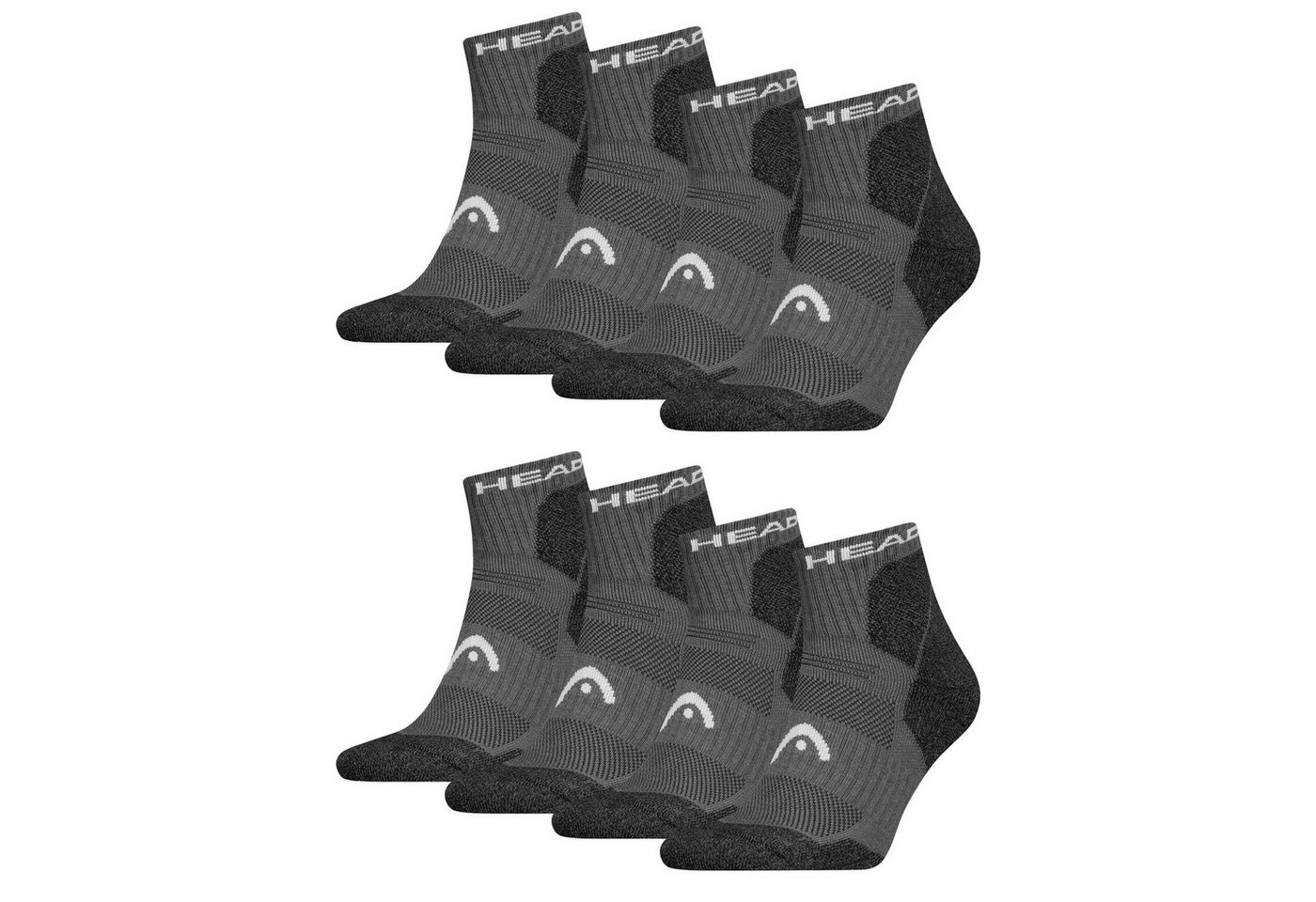Head Wandersocken Hiking All Climates Quarter Socks (4-Paar) mit Mittelfußstütze von Head