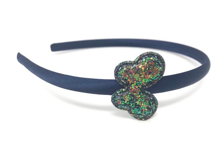 Dunkelblauer Schmetterling Satin Haarband Mit Funkelndem Glitzer Dunkelblauer Schmetterling Satin Haarband Mit Funkelndem Glitzer von HeadOverHeelsEst2014