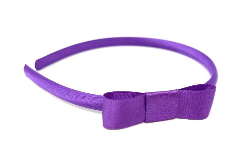 Lila Schleife Haarband Satin Stirnband Lila Schleife Haarband Satin Stirnband von HeadOverHeelsEst2014
