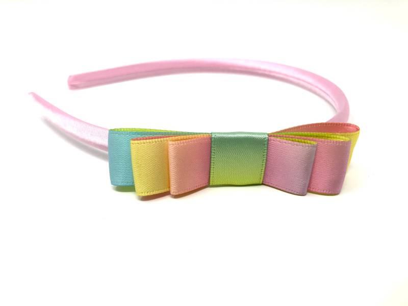 Pastell Rosa Regenbogen Bogen Stirnband Haarband Mit Dreifach Schleife Pastell Rosa Regenbogen Bogen Stirnband Haarband Mit Dreifach Schleife von HeadOverHeelsEst2014