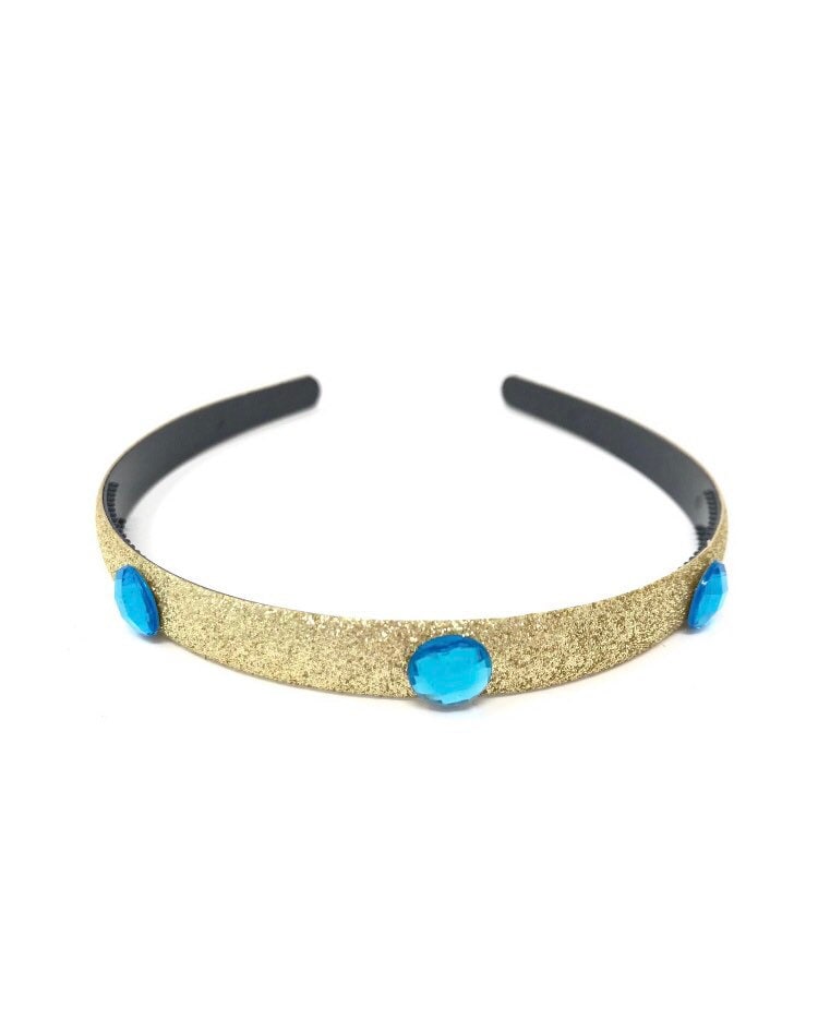 Prinzessin Jasmine Aladin Style Gold Glitter Haarband Stirnband Mit Türkisen Strasssteinen Prinzessin Jasmine Aladin Style Gold Glitter Haarband Stirnband Mit Türkisen Strasssteinen von HeadOverHeelsEst2014