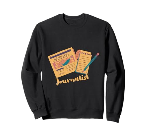 Schlagzeilen Notizbuch Bleistift Journalist Vibe Sweatshirt Schlagzeilen Notizbuch Bleistift Journalist Vibe Sweatshirt von Headline Stories News Writing Passion