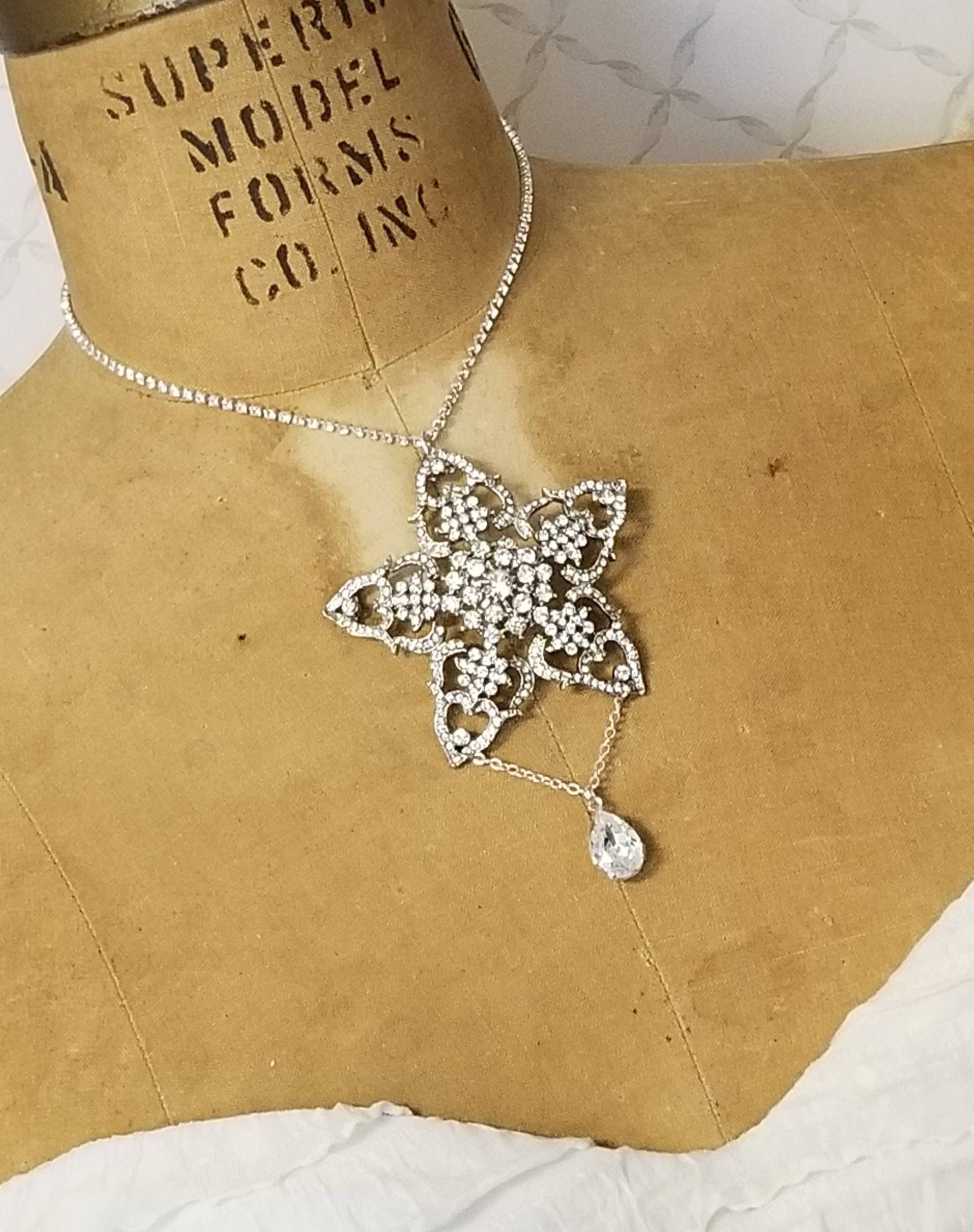 Große Strass Stern Braut Halskette - Statement Hochzeitsschmuck Vintage Brautschmuck Ein Von Einer Art Kopfschmuck Himmel Kostenloser Versand Große Strass Stern Braut Halskette - Statement Hochzeitsschmuck Vintage Brautschmuck Ein Von Einer Art Kopfschmuck Himmel Kostenloser Versand von HeadpieceHeavenSalon