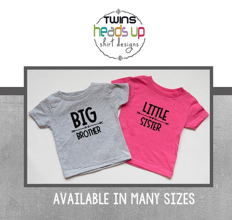 Big Brother/Kleine Schwester Shirts/Body - Große Bro/Little Sis Neues Geschwisterchen T-Shirts Foto Prop Trendy Baby Ankündigung Tees Kleinkind von HeadsUpTwins