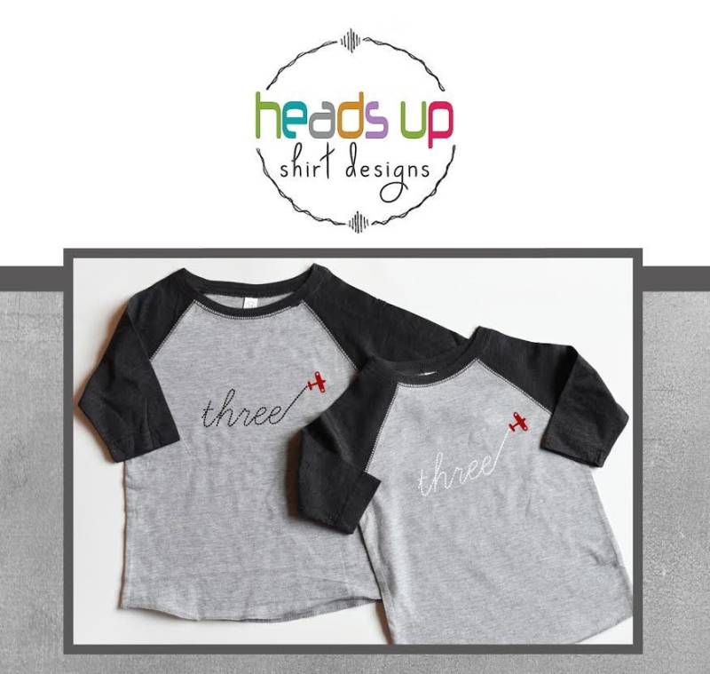 Drei Flugzeug Shirt Twin Boys - 3. Geburtstag Tshirt Dritten T-Shirt Drehen 3-T-Shirt Kleinkind Jungen Trendy von HeadsUpTwins