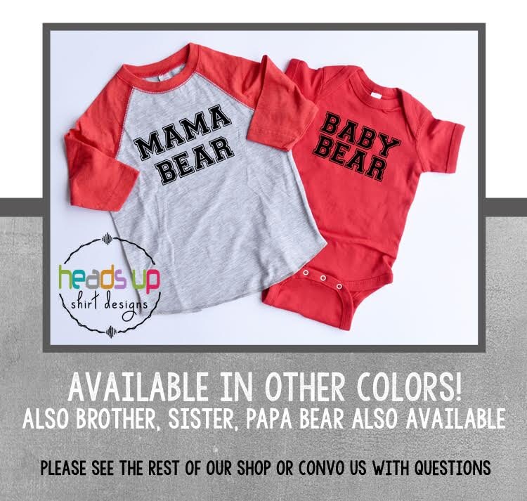 Mama Bär/Baby Bär Shirts - Und Baby Set Passende Mutter Mich First Time Mom Geschenk Trendy Baby-Dusche von HeadsUpTwins