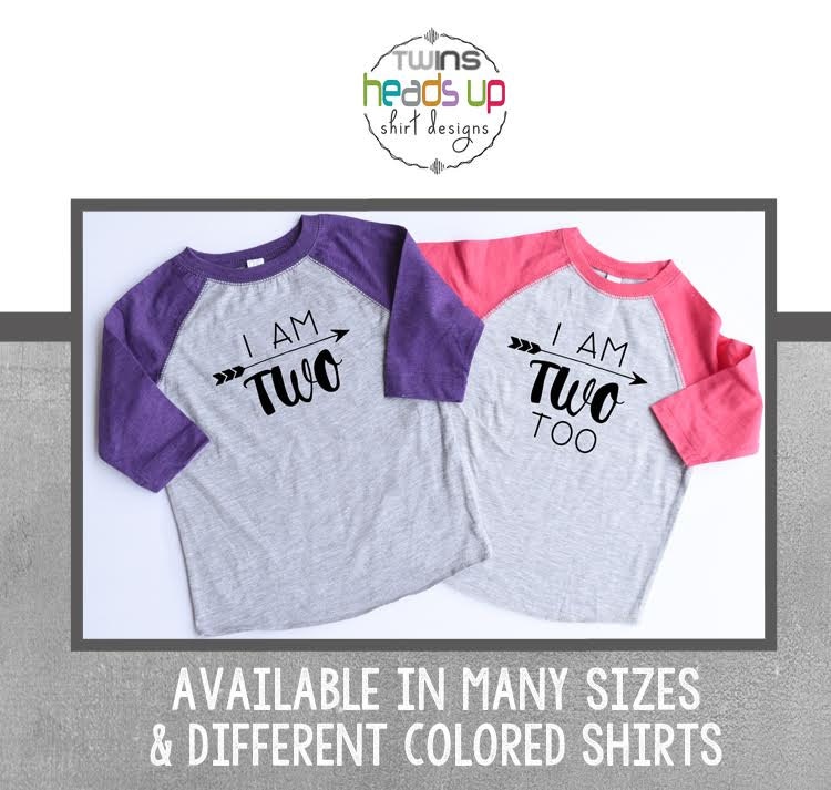 Zwei Mädchen Zweiten Geburtstag Shirts - 2. Twin Girls Ich Bin Zwei Ich Too T-Shirts 2 T-Shirts Trendy von HeadsUpTwins