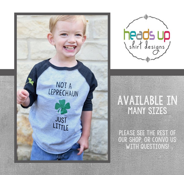 Junge Kleinkind Mädchen St. Patricks Day Raglan Shirt Kinder Baby Body Kobold Tshirt Nicht Ein Nur Wenig Lustige T von Headsupshirtdesigns