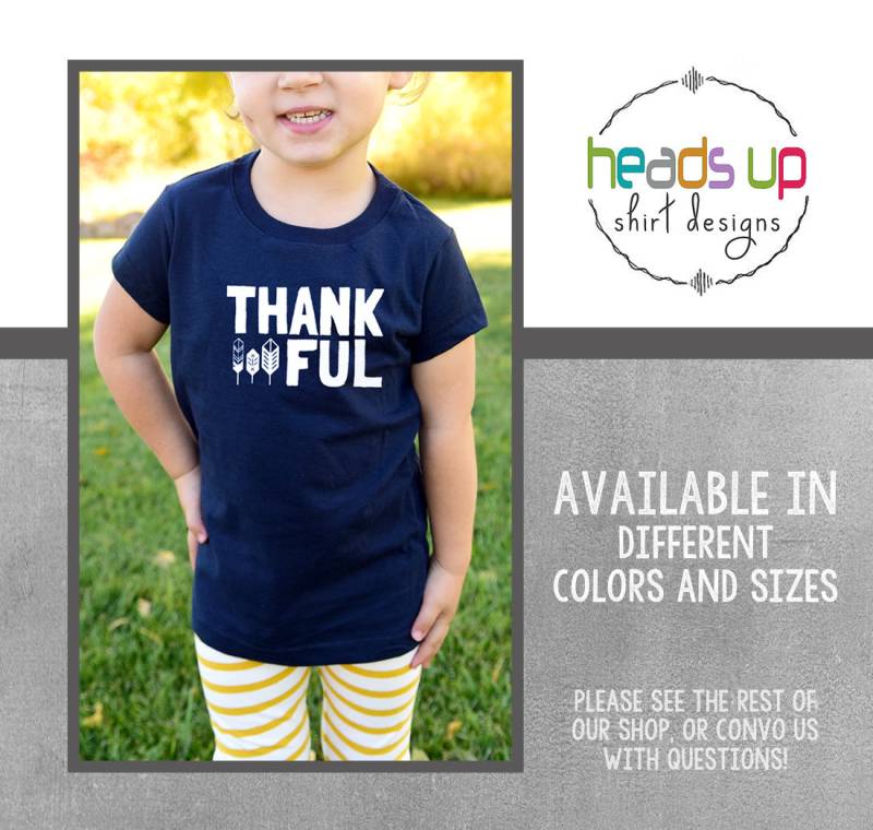 Kinder Thanksgiving Tees Junge Kleinkind Mädchen Danksagung Shirt Trendy Baby Bodysuit Dankbar Tshirt Erwachsene Jugend Beliebt von Headsupshirtdesigns