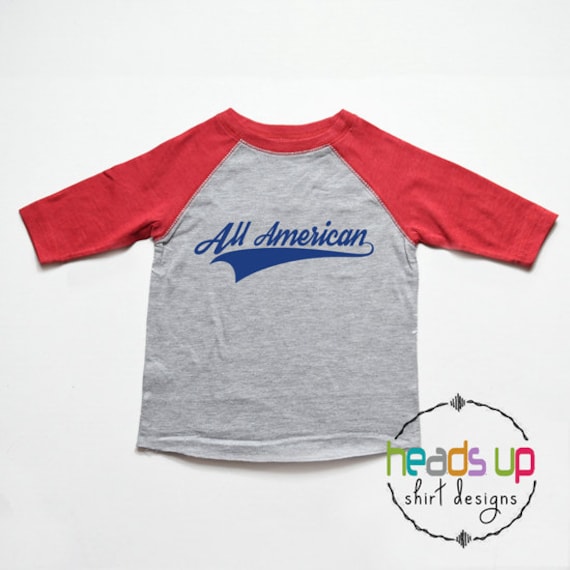 Vierter Juli Shirt Kinder Tees Junge Kleinkind Mädchen All American Tshirt Baby 4Th Patriotic Bodysuit Baseball 4 Beliebt von Headsupshirtdesigns