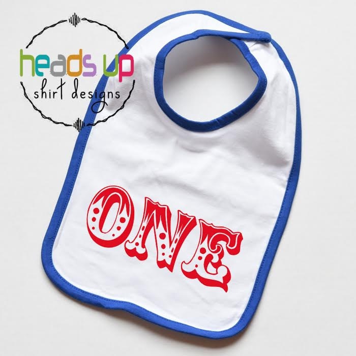 Zirkus 1. Geburtstag Lätzchen Boy/Girl - Kuchen Smash Bib Ein Karneval Baby Ersten Foto-Prop Trendige Bday Geschenk 1 Kleinkind von Headsupshirtdesigns