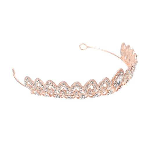 1Stk Stirnband mit Strasskrone Hochzeitskrone Blumenbraut Kopfbedeckung zarte Strasskrone Brautkrone haaraccessoires hair jewellery Foto-Requisite braut krone haar tragen Legierung Healeved von Healeved