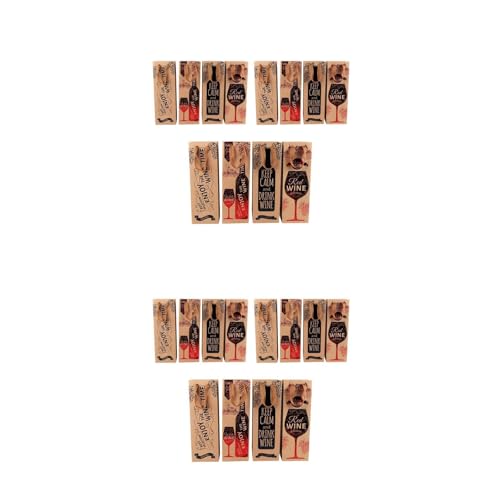 Healeved 24 StüCk Kraftpapier WeinflaschenhüLlen Robuste GeschenktüTen FüR Festliche Dekoration Vielseitige Verwendung FüR Weihnachten Und Feiertage von Healeved