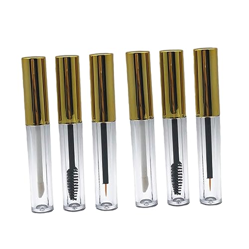 3 Sätze Unterflaschen Flaschen Für Wimpernbürste Klare Lipglosse Leere Behälterrohre Make up Zubehör Lip Gloss Tubes Make-up-zubehör Eyeliner-flaschen Golden 6 Stück * 3 Healeved von Healeved