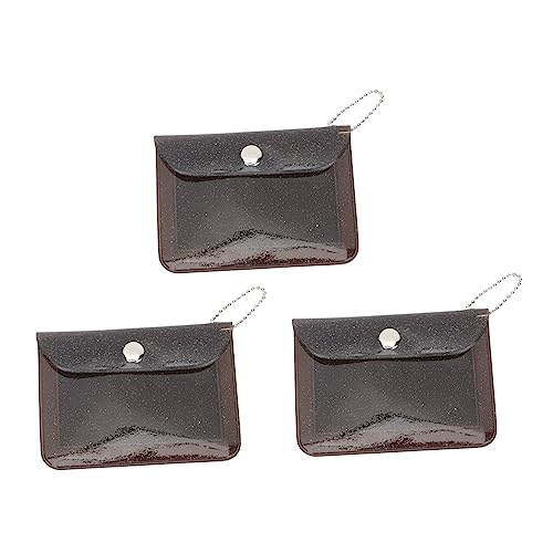 Healeved 3stücke Mini PVC Kartenetui Mit Glitzer Transparente Praktische Geldbörse Für Kreditkarten Und Ausweise Für Damen Und Unterwegs von Healeved