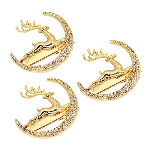 Healeved 3stücke Haarnadel Mit Strasssteinen in Hirschform Haaraccessoires Für Frauen Geeignet Für Hochzeiten Partys Und Alltag von Healeved