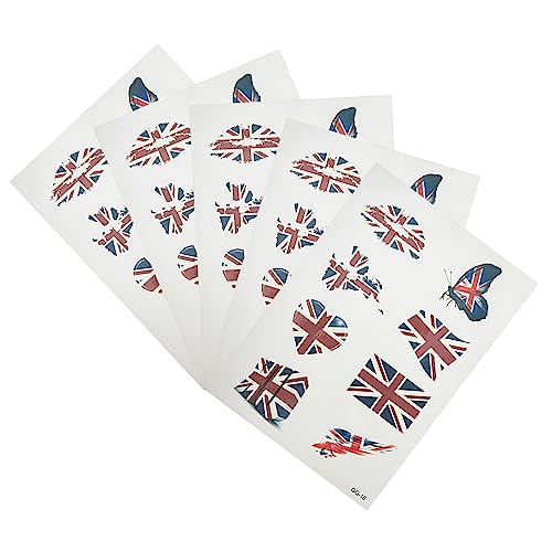 Healeved 5sätze Flag Temporäre Tattoos Selbstklebende Gesicht Aufkleber Für Fußballfans Bequeme Und Dekorative Fake Tattoos Für Festivals Und Sportevents von Healeved