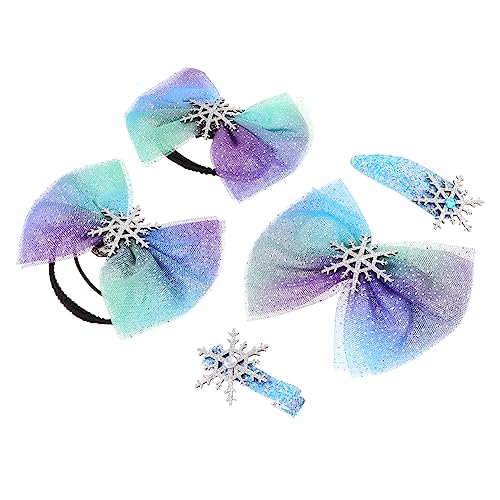 Healeved 5stücke Teiliges Set Süßer Junge Mädchen-haaraccessoires Mit Schneeflocken-haarspangen Und Schleifen-haarbändern Für Mädchen Stilvolle Haarschmuck-kombination Für Jeden von Healeved