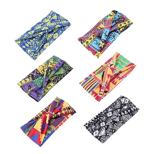 Healeved 6stücke Kreuz-stirnbänder Für Frauen Mit Schweißbändern Elastische Kopfbedeckungen Yoga-schweißbänder Stirnbänder Im Ethnischen Stil von Healeved