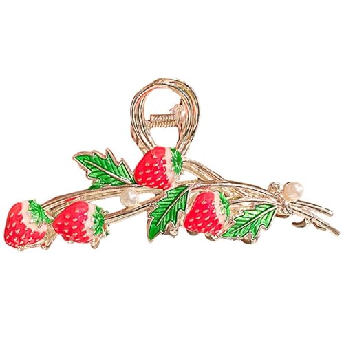 Haarspange Erdbeere aus Metall, elegantes Accessoire für Frauen, Mädchen, rote Haarspange, ideales Geschenk für Geburtstage, Weihnachten, Muttertag Haarspange Erdbeere aus Metall, elegantes Accessoire für Frauen, Mädchen, rote Haarspange, ideales Geschenk für Geburtstage, Weihnachten, Muttertag von Healeved