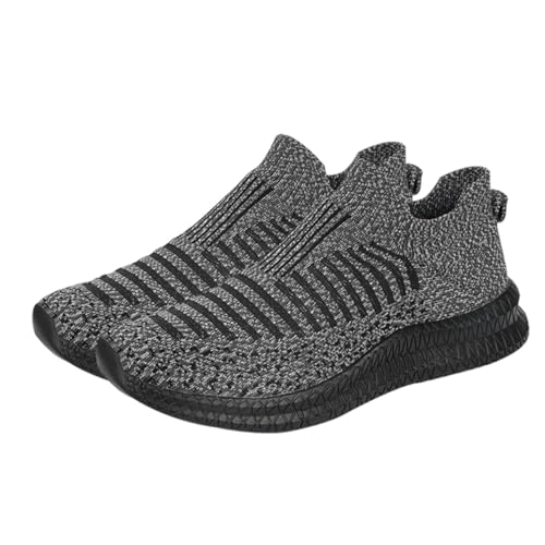 Healeved 1 Paar Atmungsaktive Laufschuhe leicht atmungsaktive Turnschuhe Laufschuhe Herren Mesh-Schuhe lässige Sportschuhe breit Luft Lauflernschuhe Wanderschuhe modische Turnschuhe md Grau von Healeved