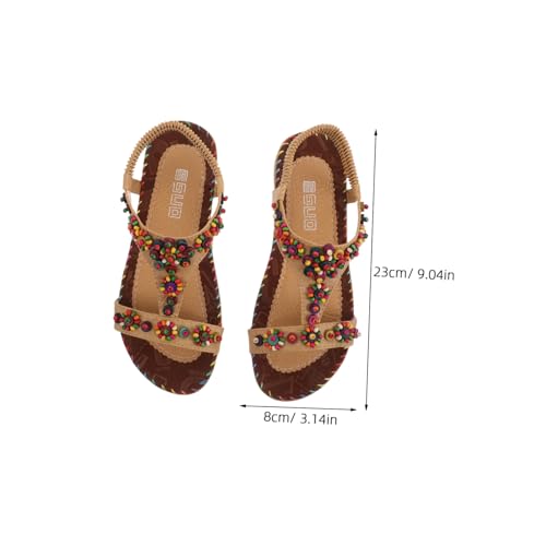 Healeved 1 Paar Boho-strandschuhe: Strandsandalen Für Die Freizeit – Damen-sommersandalen, Flache Schuhe Für Urlaub Und Outdoor von Healeved