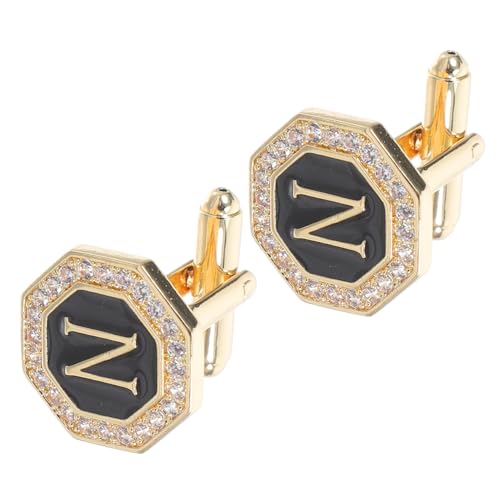 Healeved Manschettenknöpfe Für Herren Mit Strasssteinen Und Buchstabendesign Business Und Party-accessoires Für Anzüge von Healeved