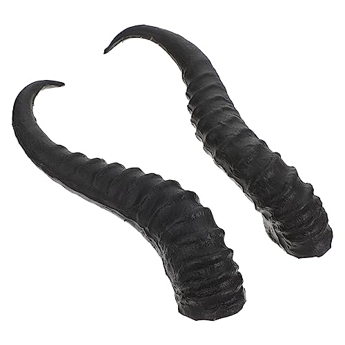 Healeved 1 Paar DIY -simulierte Antilopenhorn Geweih Dämonenhörner Cosplay Schaf-Cosplay-Requisiten Schafhörner Cosplay Damen Party DIY-Hörner Halloween-Horn Plastik Black von Healeved