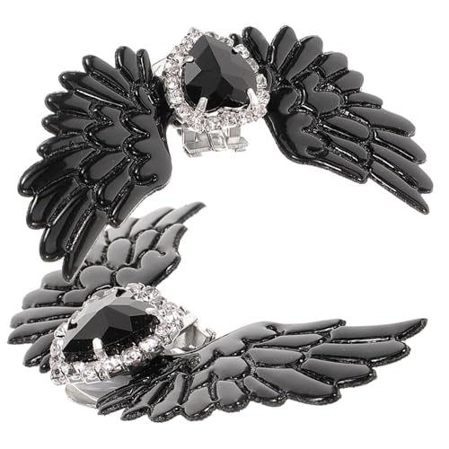 Healeved 1 Paar Dekorative Schuhschnallen mit Strasssteinen Flügel Herz Schuhclips für Damen für Partys und Besondere Anlässe Langlebig und von Healeved