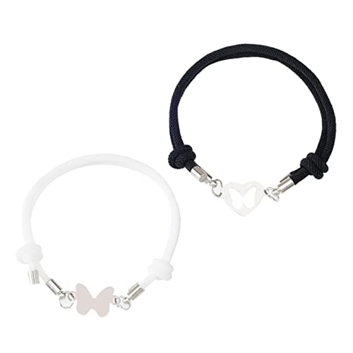 Healeved 1 Paar Faden Polyester Muttertags Tierarmband Armbänder Für Mutter Und Tochter Armband Edelstahl Paararmbänder von Healeved