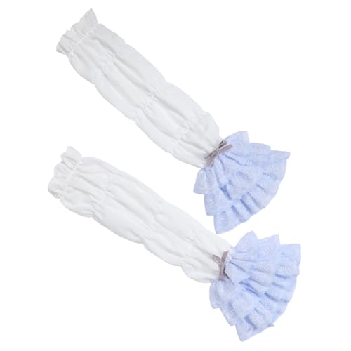 Healeved 1 Paar Mehrlagige Manschetten Aus Spitze Stretch Jabot Handgelenksmanschette Gefälschte Ärmel Fingerlose Brauthandschuhe Für Hochzeit Teeparty Kostümzubehör von Healeved