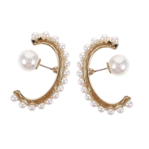 Healeved 1 Paar Perlen Ohrstecker C Form für Damen Ohrringe Langlebigem für Partys Besondere Anlässe Design Blicke Anzieht Hypoallergene Ohrschmuck für Empfindliche Healeved 1 Paar Perlen Ohrstecker C Form für Damen Ohrringe Langlebigem für Partys Besondere Anlässe Design Blicke Anzieht Hypoallergene Ohrschmuck für Empfindliche von Healeved