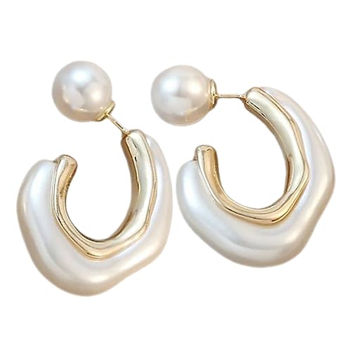 Healeved 1paar Perlenohrringe Für Damen Simulation Von Perlen Stilvolle Hängeohrstecker Für Partys Und Hochzeiten Leicht Und Mit Silberohren von Healeved