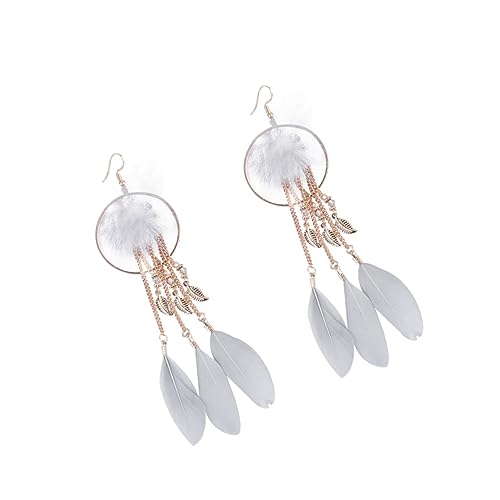 Healeved 1 Paar Retro Quasten Ohrringe für Damen Tassel Eardrop mit Design Umweltfreundlichem Material Partys Reisen Einfach zu Langlebig von Healeved