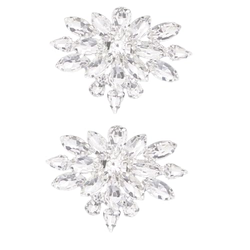 Healeved 1 Paar Rhinestone Schuhschnallen für Damen Abnehmbare Schuhclips mit Kristallglas Design für Hochzeiten Langlebig Einfach zu Verwenden Perfektes Accessoire für Schuhe von Healeved