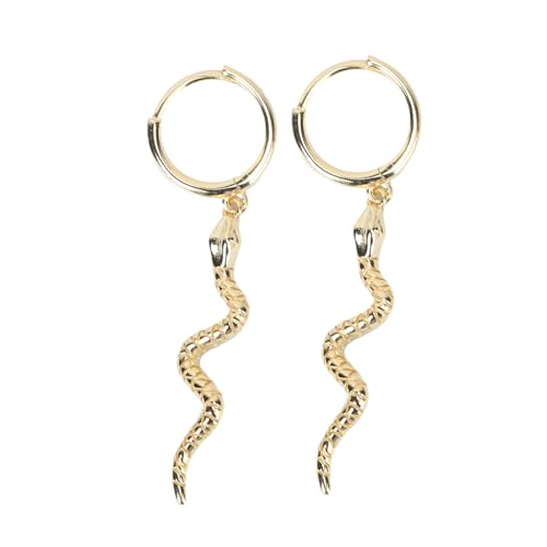 Healeved Kreative Schlangenform Damenohrringe Modischer Silberner Ohrhänger Ohrschmuck Für Frauen Und Mädchen Gold von Healeved