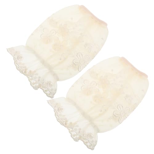 Healeved 1 Paar Spitzenärmel Ärmel Aus Spitze Manschettenschutzabdeckungen Ärmelschoner Spitze Armabdeckung Armstulpen Für Ärmelabdeckungen Armstulpen Reinigen Beige Gittergewebe von Healeved