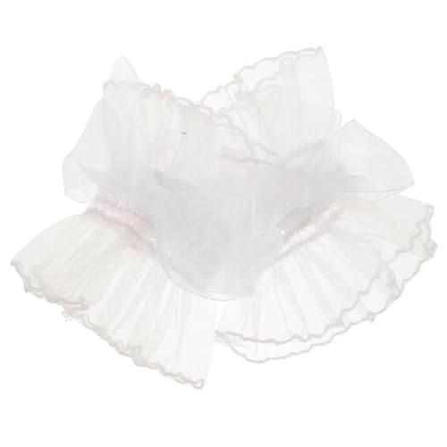 Healeved Lace Bow Arm Sleeves Für Frauen Fingerlose Spitzenhandschuhe Mit Tüllärmel Für Hochzeiten Bälle Und Kostümpartys Armstulpen Weiß von Healeved