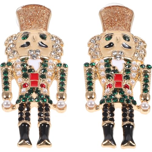 Healeved 1 Paar Süße Nussknacker-soldaten-ohrringe, Halloween, Weihnachten, Nussknacker, Schmuck, Dekorative Ohrringe für Frauen von Healeved