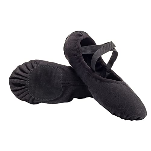 Healeved 1 Paar Tanzschuhe Zehe Beleg Ballettschuhe für Damen Ballett Frauen Ballettschuhe Damenschuhe Pointe Ballet Schuhe für Mädchen Holzbodenschuhe Leder Schwarz Zufällige Farbe von Healeved