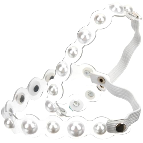 Healeved 1 Paar Transparent Pearls High Heel Straps Elastische Rutsch Schnürsenkel für Damen für Hochzeiten und Anlässe mit Praktischem Schnallen Design und Feiner Verarbeitung von Healeved