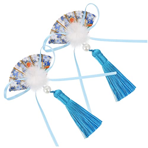 Healeved Haarnadel Für Das Neue Jahr 1 Paar Haarspangen Mit Fächerförmigen Quasten Modischer Haarschmuck Für Mädchen Geeignet Für Maskenball-partys von Healeved