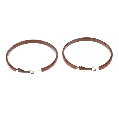 Healeved 1 Paar Übertriebene Ohrringe aus Leder braune Glasohrringe Tragus-Schmuck Creolen mit Früchten Strass-Ohrmanschetten-Ohrringe orange Creolen Pu Light Brown von Healeved