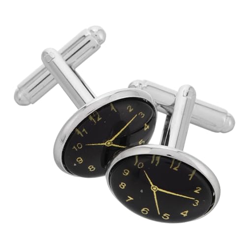 Healeved 1 Paar Uhren Manschettenknöpfe Schmuck Hochzeitsmanschettenknöpfe Französische Manschette Hemd Stil Klassische Manschettenknöpfe Manschettenknöpfe Im Klassischen Stil von Healeved