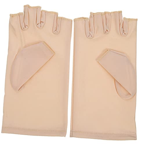 Healeved 1 Paar Uv-nagelhandschuhe Für Damen Gel-maniküre Fingerlose Handschuhe Bequemes Dehnbares Material von Healeved