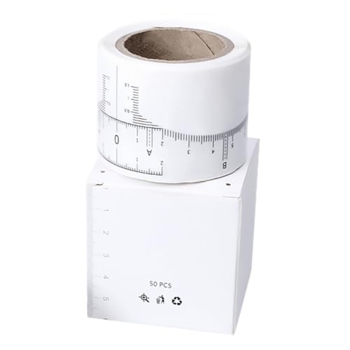 Healeved 1 Rolle Augenbrauen- -aufkleber Einweg-messgerät für Make-up Weiß 50 Blatt von Healeved
